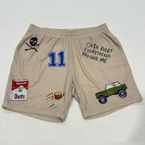 Nice Laundry's Pocket Lounge Shorts W/Front and Back Motiffs 7” Size Large